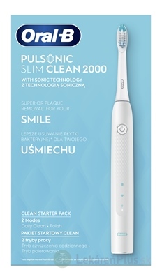 Oral-B PULSONIC SLIM CLEAN 2000 White sonická zubná kefka 1x1 ks