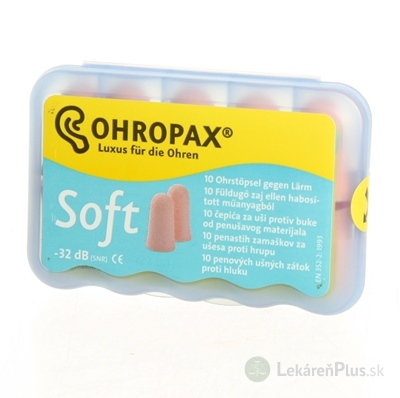 OHROPAX SOFT Ušné vložky v plastovom obale 1x10 ks