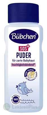 BUBCHEN SOS+ PÚDER proti začervenaniu s kukuričným škrobom a jojobovým olejom 1x80 g