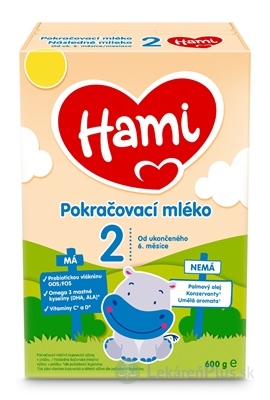 Hami 2 Následné mlieko dojčenská mliečna výživa v prášku (od ukonč. 6. mes.) (inov.2022) 1x600 g