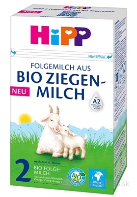 HiPP 2 BIO KOZIE MLIEKO následná mliečna dojčenská výživa (od ukonč. 6. mesiaca) 1x400 g