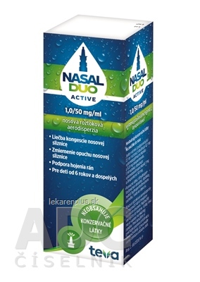 NASAL DUO ACTIVE 1,0/50 mg/ml aer nao 90 dávok (fľ. s mech.rozpraš.) 1x10 ml