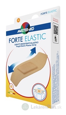 MASTER AID FORTE ELASTIC super Náplasti pevné, elastické, vodeodolné (86x39 mm) 1x16 ks