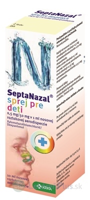 Septanazal sprej pre deti aer nao (fľ.HDPE s rozpr.) 1x10 ml