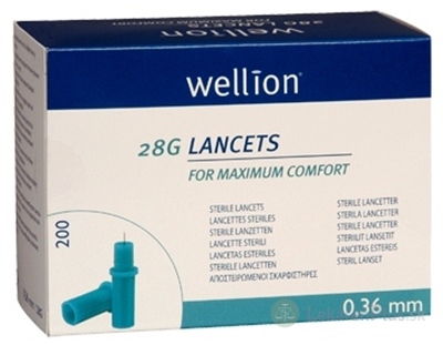 Wellion LANCETS 28G - Lanceta sterilná priemer 0,36 mm (WELL208) 1x200 ks