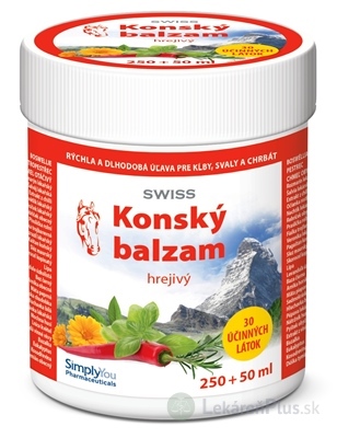 KONSKÝ BALZAM SWISS hrejivý 250+50 ml zadarmo (300 ml)