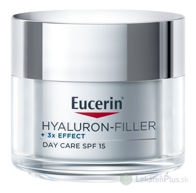 Eucerin HYALURON-FILLER+3xEFFECT Denný krém SPF15 suchá pleť, anti-age, dóza 1x50 ml