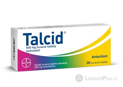 Talcid tbl mnd 500 mg (blis.) 1x20 ks