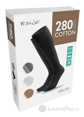 MAXIS RELAX COTTON 280 DEN LÝTKOVÉ PANČUCHY veľkosť M, telové, 1x1 pár