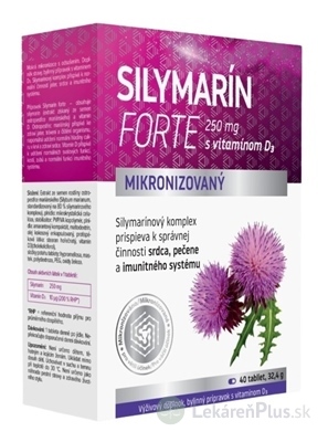NaturProdukt Silymarin forte 4 tbl pečeň + imunitný systém 1x40 ks