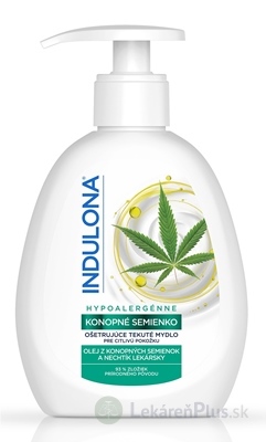 INDULONA Tekuté mydlo KONOPNÉ SEMIENKO ošetrujúce, na ruky, pre citlivú pokožku 1x250 ml
