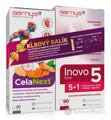 Barnys KĹBOVÝ balík Inovo 5 forte tbl 90 ks + CelaNext cps 30 ks, 1x1 set