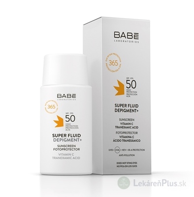 BABÉ SUPER FLUID DEPIGMENT+ SPF50 depigmentačný fluid s ochranným faktorom pre všetky typy pleti 1x50 ml