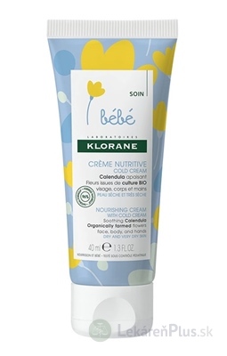 KLORANE BEBE CRÈME NUTRITIVE COLD CREAM (inovácia 2018) výživný krém 1x40 ml