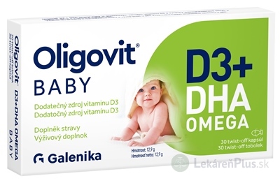Oligovit BABY D3 + DHA omega kapsuly twist-off 1x30 ks