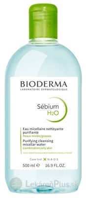 BIODERMA Sébium H2O micelárna pleťová voda na mastnú a zmiešanú pleť (inov.2020) 1x500 ml