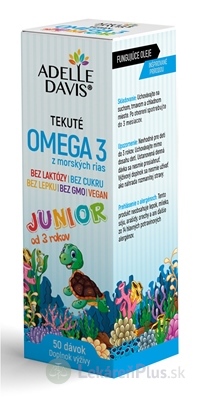 Adelle Davis OMEGA 3 z morských rias JUNIOR tekuté (50 dávok) 1x50 ml