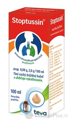 Stoptussin sirup sir (fľ.skl.hnedá + odmerka) 1x100 ml