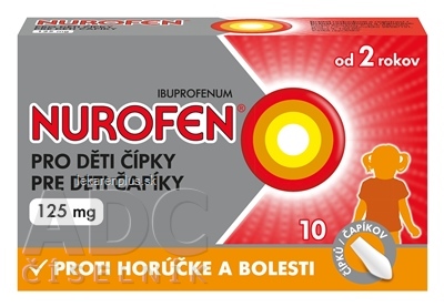 NUROFEN pre deti čapíky 125 mg sup 1x10 ks