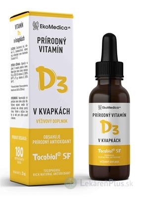 EkoMedica SK Prírodný Vitamín D3 kvapky 1x30 ml