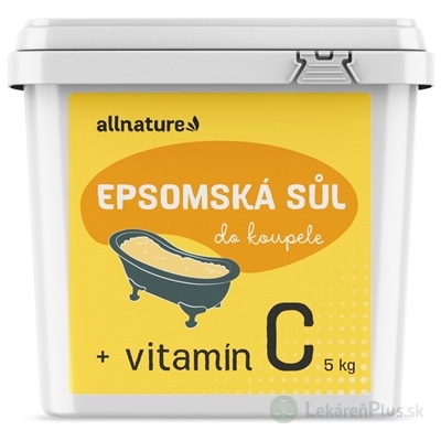 Allnature Epsomská soľ s Vitamínom C do kúpeľa 1x5 kg