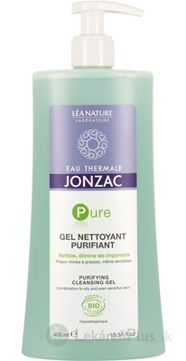 JONZAC Pure ČISTIACI GÉL BIO na zmiešanú pleť, s pumpičkou 1x400 ml