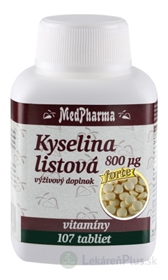 MedPharma KYSELINA LISTOVÁ  800 µg forte tbl 1x107 ks