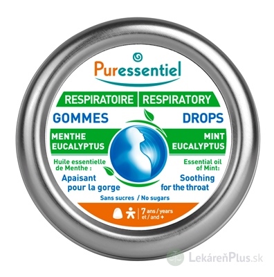 PURESSENTIEL Gumové pastilky na upokojenie hrdla 1x45 g