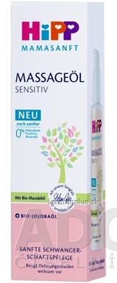 HiPP MAMASANFT Masážny olej sensitiv, s Bio mandľovým a jojobovým olejom (inov.2022) 1x100 ml
