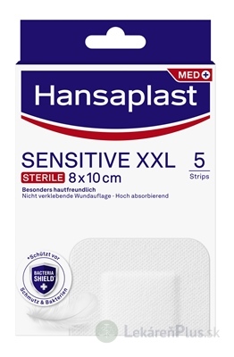 Hansaplast MED SENSITIVE XXL náplasť 8x10 cm 1x5 ks