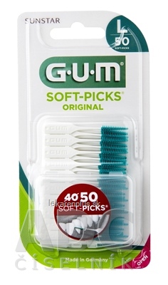 GUM Soft-Picks Original gumové medzizubné kefky, s fluoridmi, Large 1x50 ks