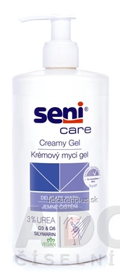 Seni Care Krémový sprchový gél 3% Urea, omega 3,6, silymarín, 1x500 ml