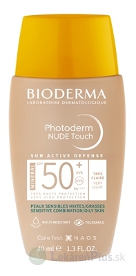 BIODERMA Photoderm NUDE Touch SPF 50+ tónovací fluid veľmi svetlý (inov. 2022) 1x40 ml