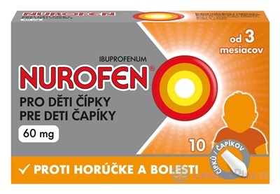 NUROFEN pre deti čapíky 60 mg sup 1x10 ks