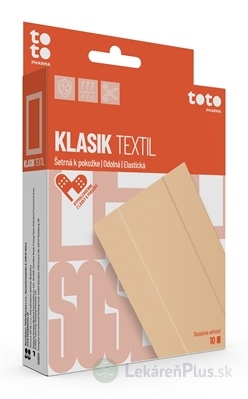 TOTO KLASIK TEXTIL textilná náplasť 6x10 cm, 1x10 ks