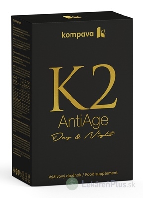 kompava K2 AntiAge Day and Night cps (na deň) 120 ks + cps (na noc) 60 ks, 1x1 set