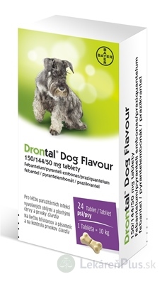 Drontal Dog Flavour 150/144/50 mg tablety tbl 1x24 ks