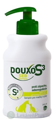 DOUXO S3 SEB Shampoo šampón pre mačky a psy 1x200 ml