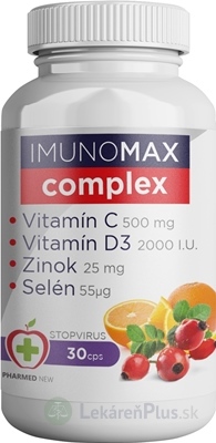 IMUNOMAX complex (C+D3+Zinok+Selén) - Pharmed New cps 1x30 ks