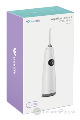 TrueLife AquaFloss Compact C300 White ústna sprcha, zabudovaná nádržka 300 ml, farba biela, 1x1 ks