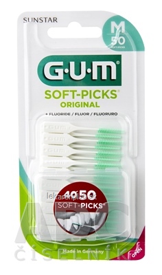 GUM Soft-Picks Original gumové medzizubné kefky, s fluoridmi, Medium 1x50 ks