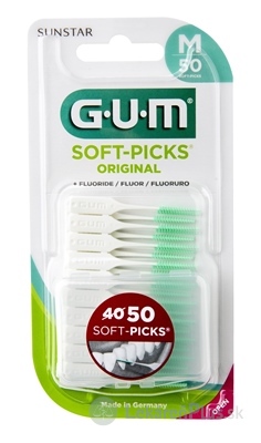 GUM Soft-Picks Original gumové medzizubné kefky, s fluoridmi, Medium 1x50 ks