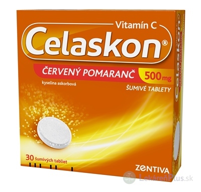 Celaskon 500 mg červený pomaranč tbl eff (tuba PP) 1x30 ks