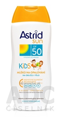 ASTRID SUN Detské mlieko na opaľovanie OF 50 1x200 ml