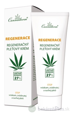 Cannaderm REGENERACE regeneračný krém na suchú pokožku 1x75 g