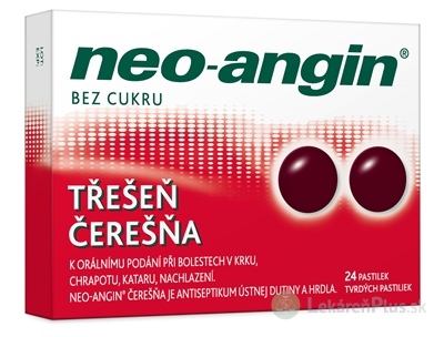 NEO-ANGIN ČEREŠŇA 1,2 mg/0,6 mg/5,9 mg pastilky pas ord (blis.PVC/PVDC/Al) 1x24 ks