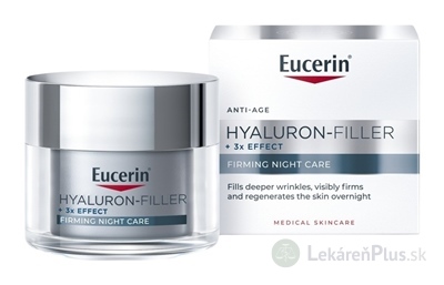 Eucerin HYALURON-FILLER+3xEFFECT Nočný krém vyplňujúci, anti-age, dóza 1x50 ml