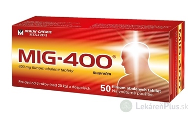 MIG-400 tbl flm 400 mg (blis.PVC/Al fólia v škatuľke) 1x50 ks