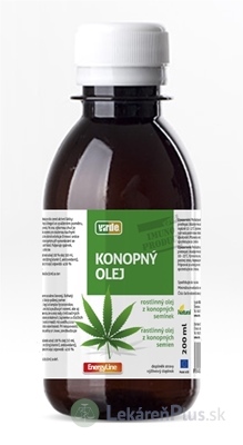 VIRDE KONOPNÝ OLEJ rastlinný olej z konopných semien 1x200 ml