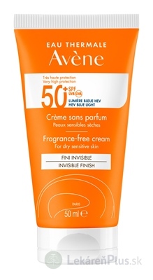 AVENE KRÉM bez parfumácie SPF50+ INVISIBLE FINISH suchá citlivá pleť 1x50 ml